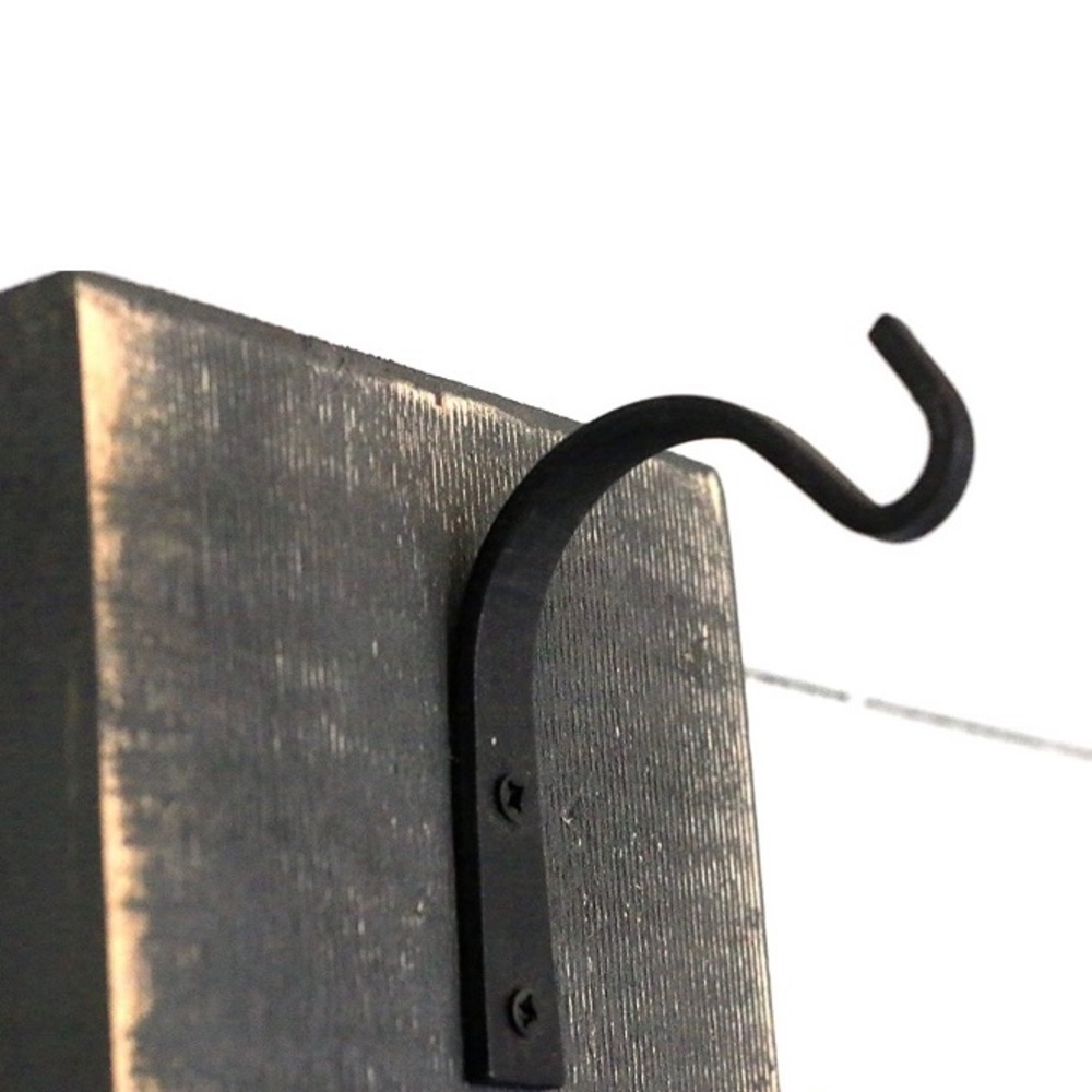 Set of 4 Artisan Black rustic hooks- Hand Crafted Wrought Iron DIY
